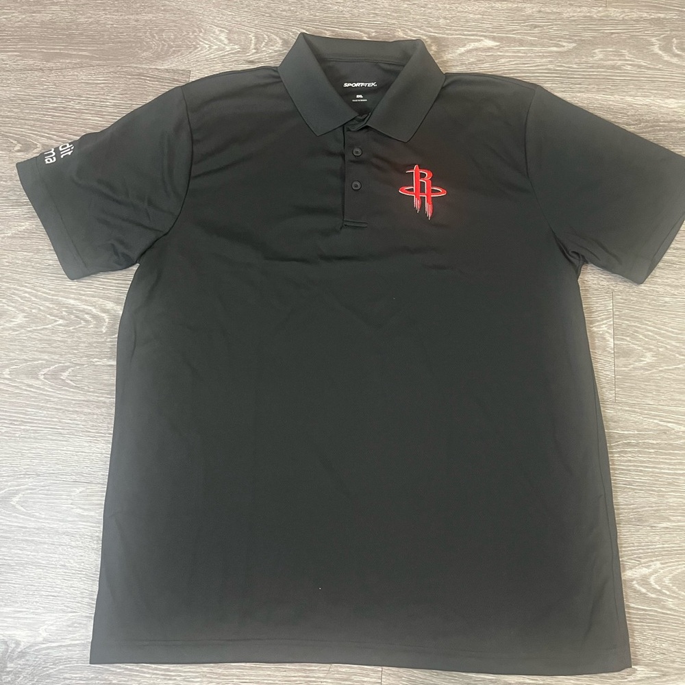 Houston Rockets NBA Sport-Tek Black and Red Polo Shirt 2XL